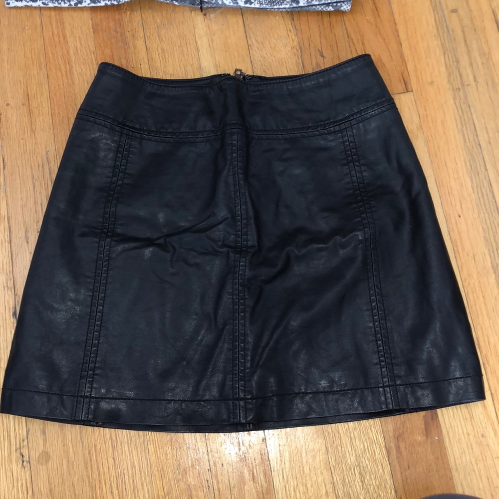 FP Leather circle skirt